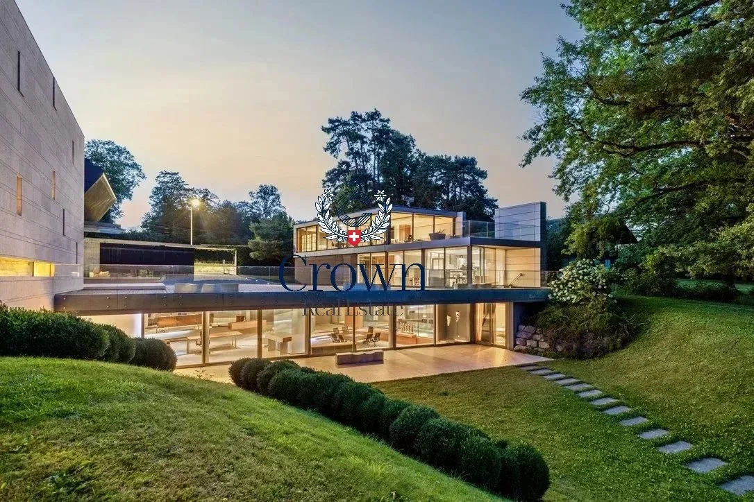 Prestigious Lakefront Estate with Panoramic Lake Geneva Views in Genthod — 5