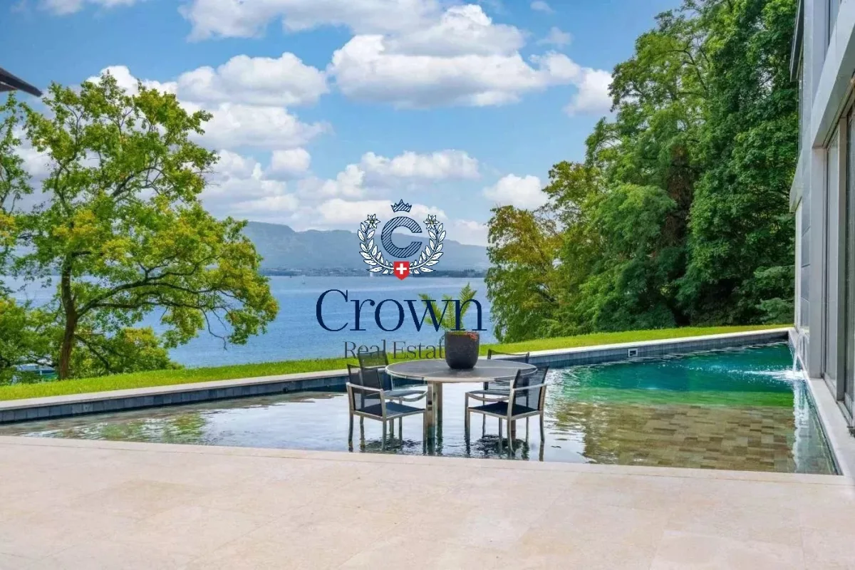 Prestigious Lakefront Estate with Panoramic Lake Geneva Views in Genthod — 1